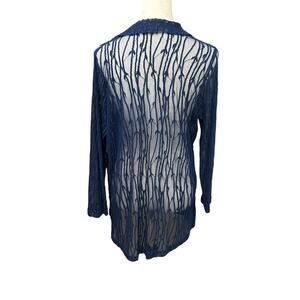 Romantic Glam Sheer Mesh Jacket Picadilly Fashions Navy Dark Feminine Size SP‎